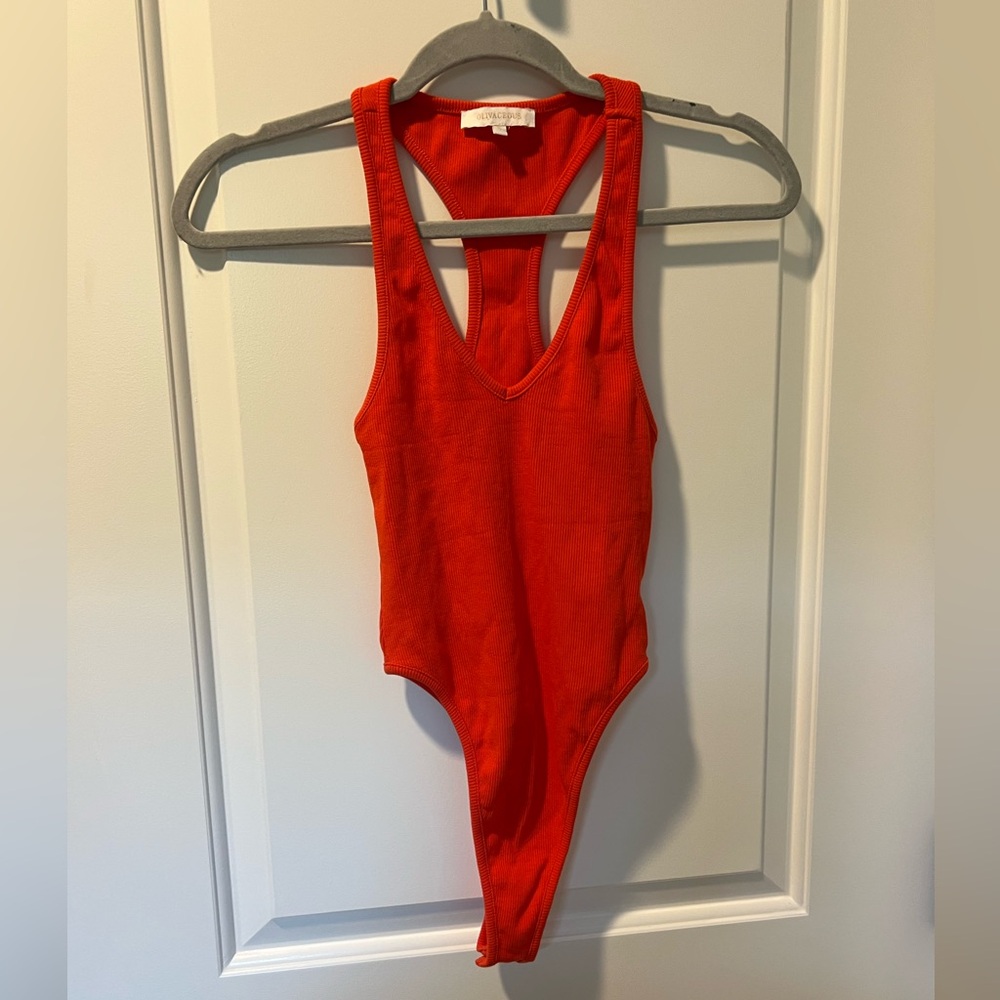 Orange Tank Bodysuit